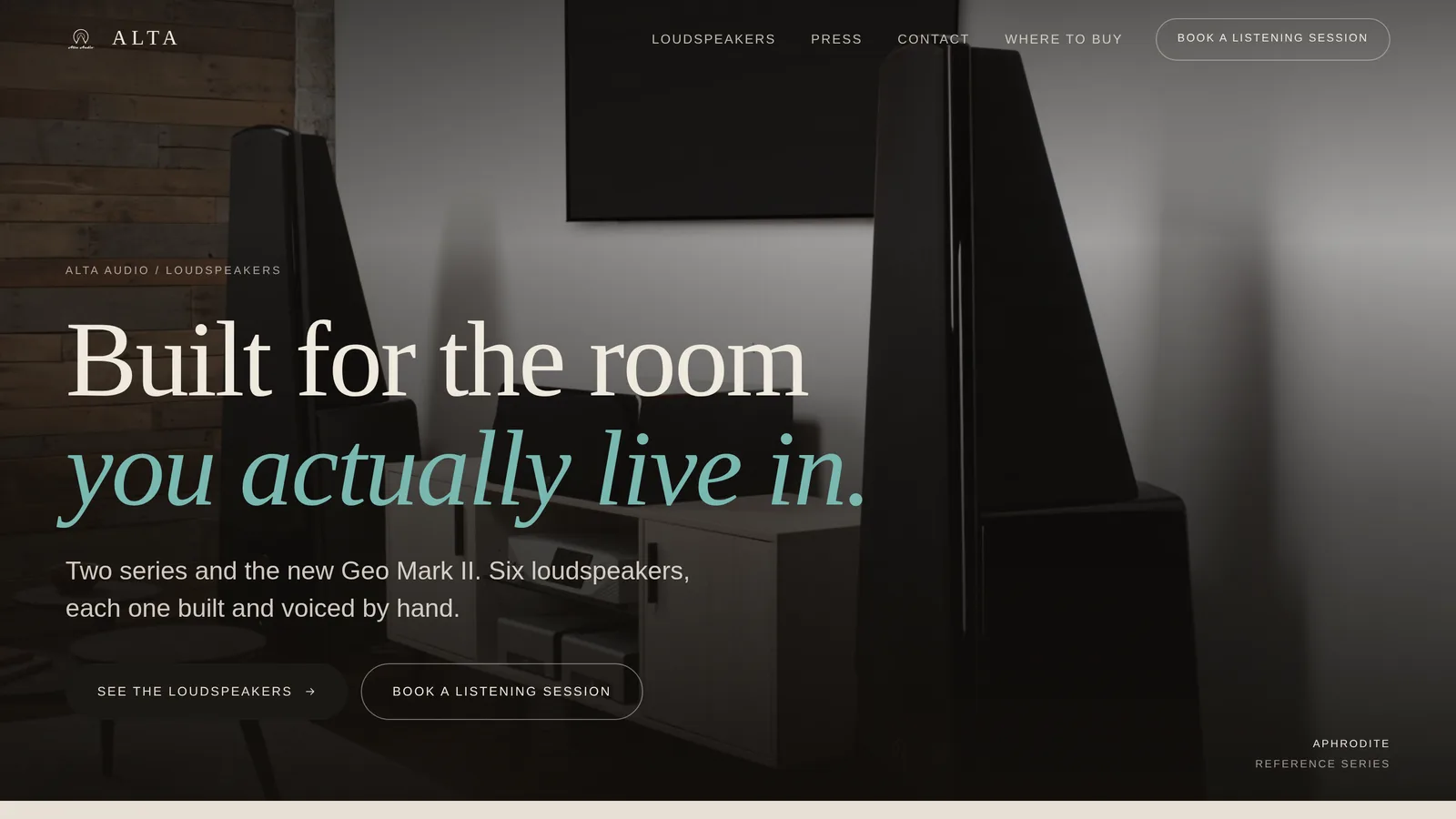 Alta Audio homepage